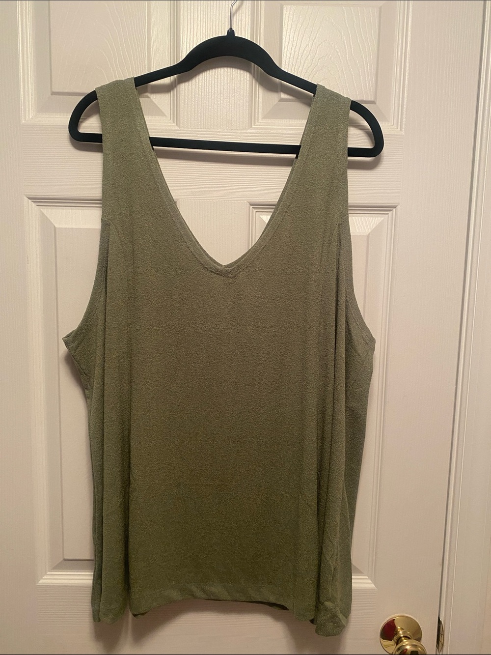 Ava & Viv Olive Green V-Neck Women's Tank Top…size 4X (28-30)